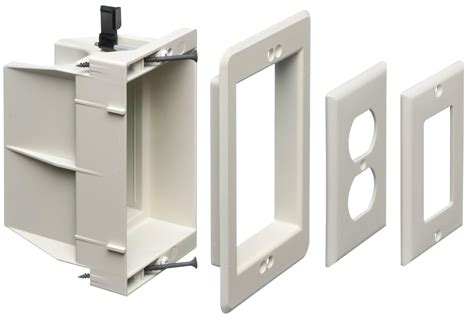 electrical box recessed|1 gang recessed outlet box.